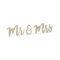 Preview: MR & MRS Holzschild in Gold